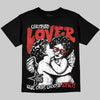 Jordan 4 Retro Toro Bravo DopeSkill Oversize Print T-Shirt Real Ones Choose Loyalty Graphic Streetwear - Black