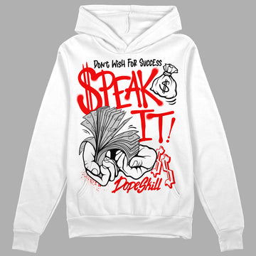 Jordan 12 “Cherry” DopeSkill Hoodie Sweatshirt Speak It Graphic Streetwear - White