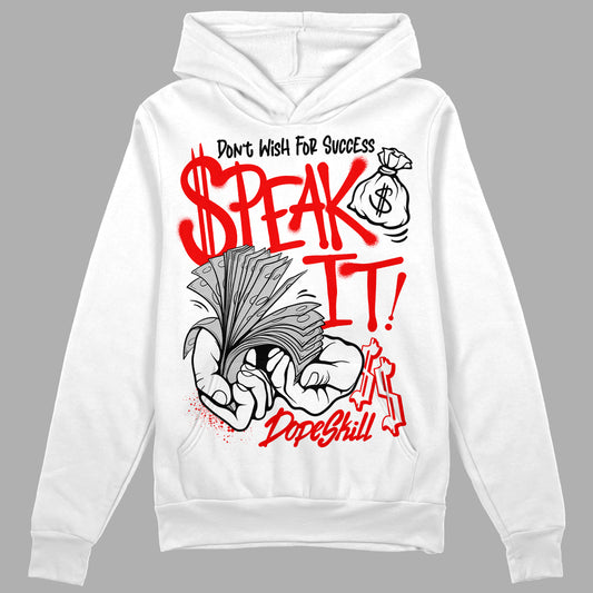 Jordan 12 “Cherry” DopeSkill Hoodie Sweatshirt Speak It Graphic Streetwear - White