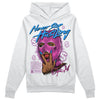 Jordan 4 GS “Hyper Violet” DopeSkill Hoodie Sweatshirt Never Stop Hustling Graphic Streetwear - White