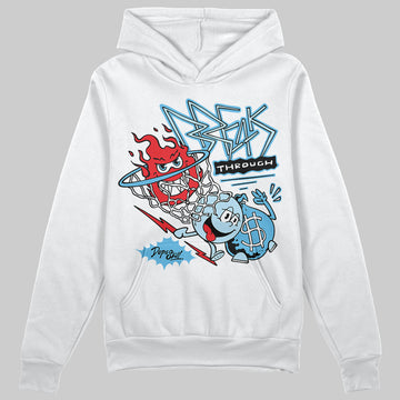 Jordan 11 Retro Legend Blue DopeSkill Hoodie Sweatshirt Break Through Graphic Streetwear - White