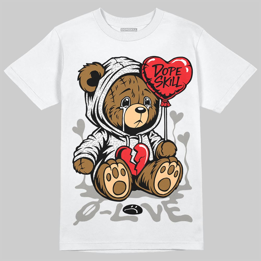 Jordan 3 Retro Pure Money DopeSkill T-Shirt Broken Bear Graphic Streetwear - White