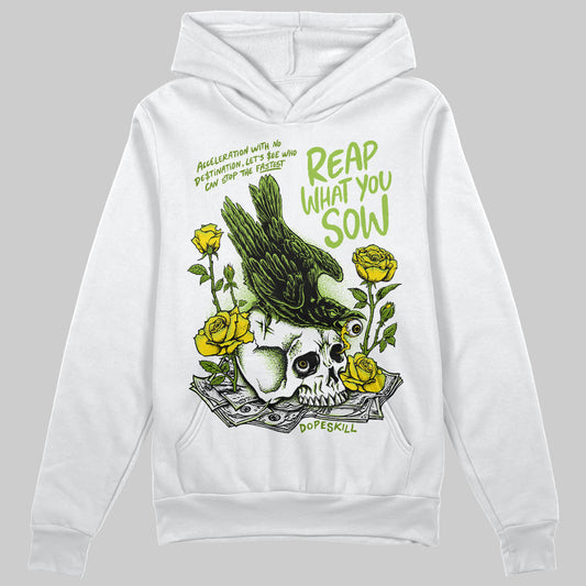 Dunk Low 'Chlorophyll' DopeSkill Hoodie Sweatshirt Reap What You Sow Graphic Streetwear - White 