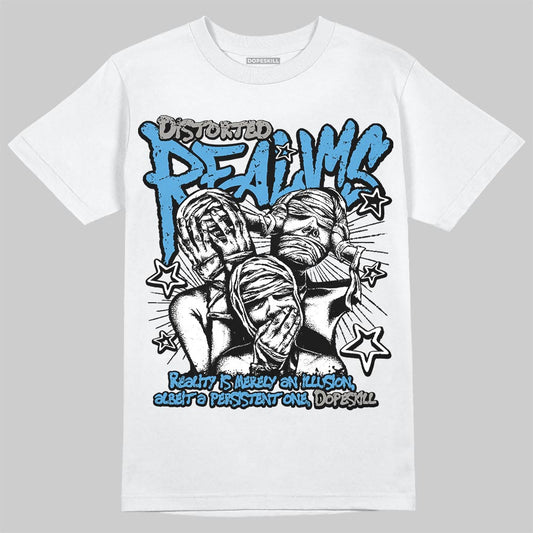Air Max 95 OG Blue Spark DopeSkill T-Shirt Distorted Realms Graphic Streetwear - White 
