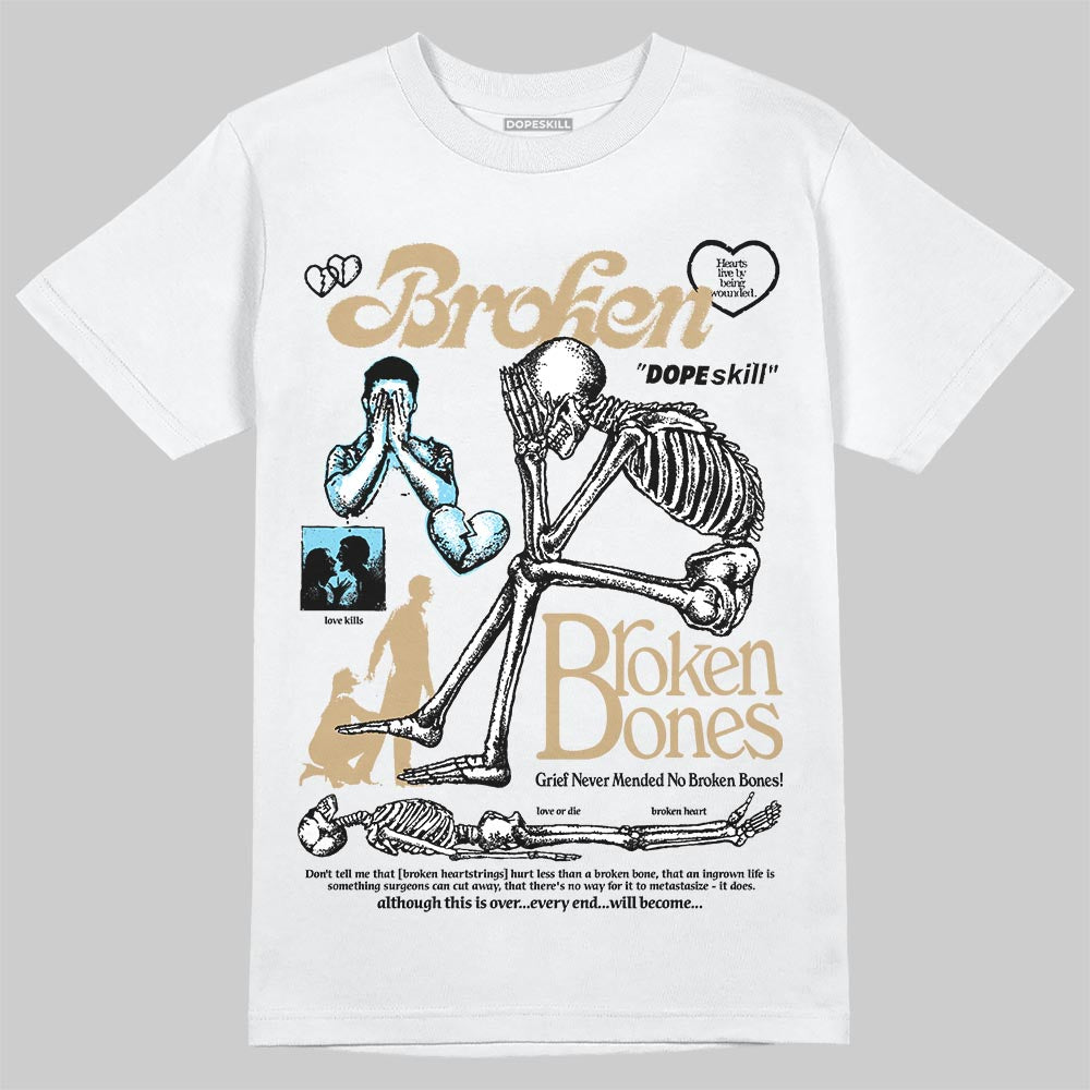 Jordan 11 City Pack “H-Town” DopeSkill T-Shirt Broken Bones Graphic Streetwear - White