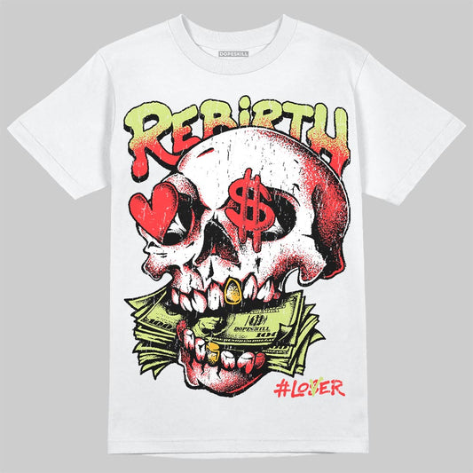 Jordan 4 GS “Black/Infrared 23” DopeSkill T-Shirt Rebirth Graphic Streetwear - White 