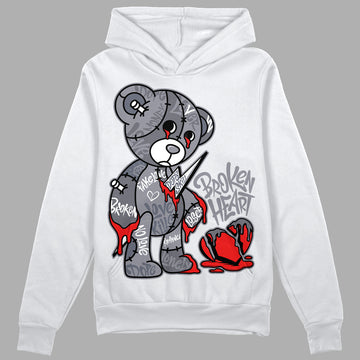 Jordan 14 Retro 'Stealth' DopeSkill Hoodie Sweatshirt Broken Heart Graphic Streetwear - White