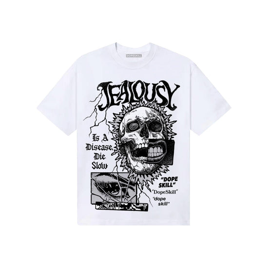 Grey Sneakers DopeSkill T-Shirt Jealousy Graphic Streetwear - White