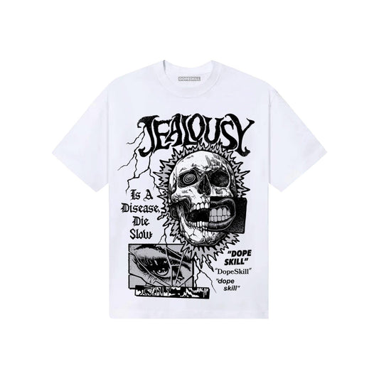 Grey Sneakers DopeSkill T-Shirt Jealousy Graphic Streetwear - White