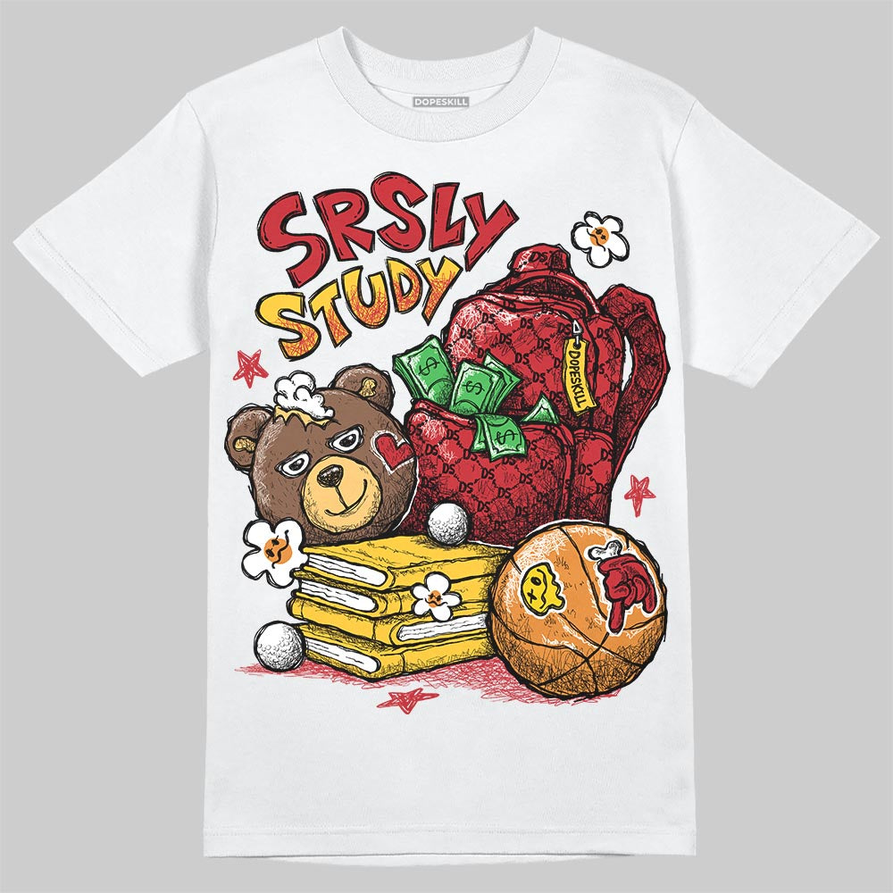 Jordan 14 Retro Ferrari (2025) DopeSkill T-Shirt SRSLY Study Graphic Streetwear - White