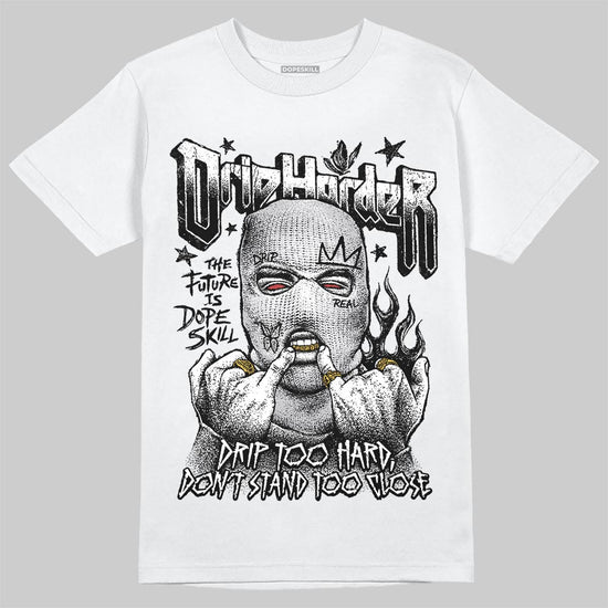 Grey Sneakers DopeSkill T-Shirt Drip Harder Graphic Streetwear - White