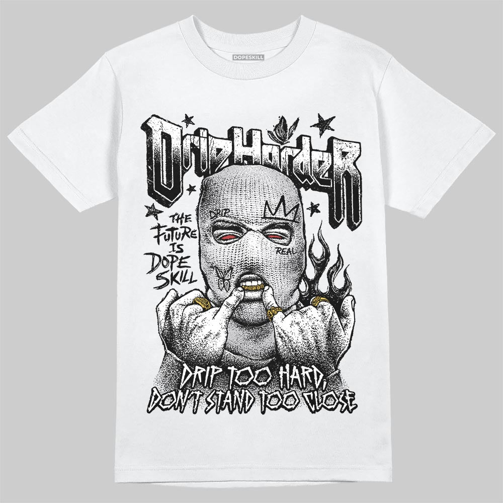 Grey Sneakers DopeSkill T-Shirt Drip Harder Graphic Streetwear - White