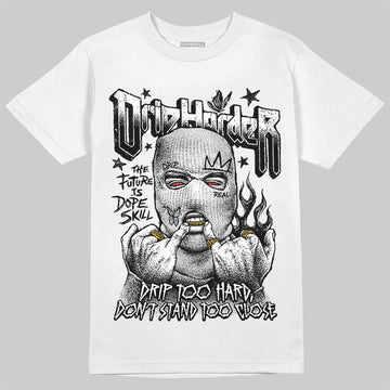 Grey Sneakers DopeSkill T-Shirt Drip Harder Graphic Streetwear - White