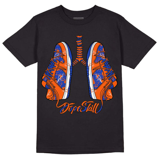 Dunk Low Futura Orange Blaze DopeSkill T-Shirt Breathe Graphic Streetwear - Black