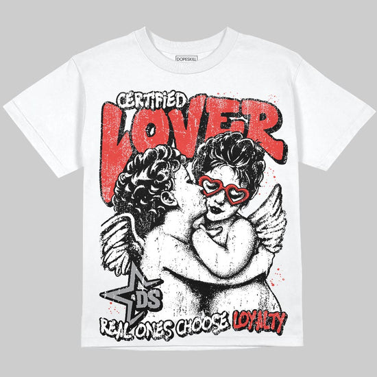Jordan 4 Retro Toro Bravo DopeSkill Oversize Print T-Shirt Real Ones Choose Loyalty Graphic Streetwear - White 