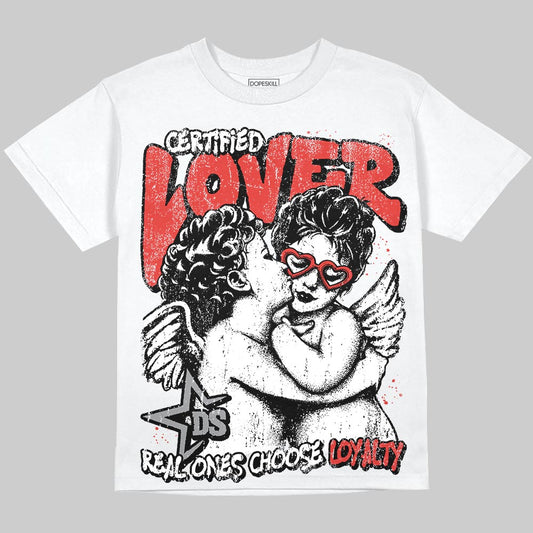 Jordan 4 Retro Toro Bravo DopeSkill Oversize Print T-Shirt Real Ones Choose Loyalty Graphic Streetwear - White 