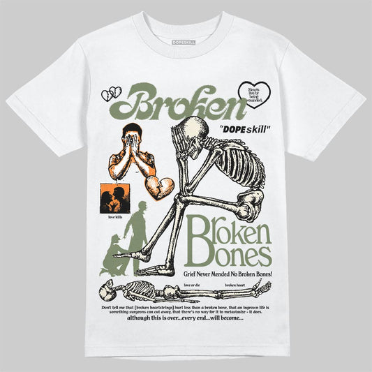 Jordan 4 Retro OG SP Undefeated (2025) DopeSkill T-Shirt Broken Bones Graphic Streetwear - White