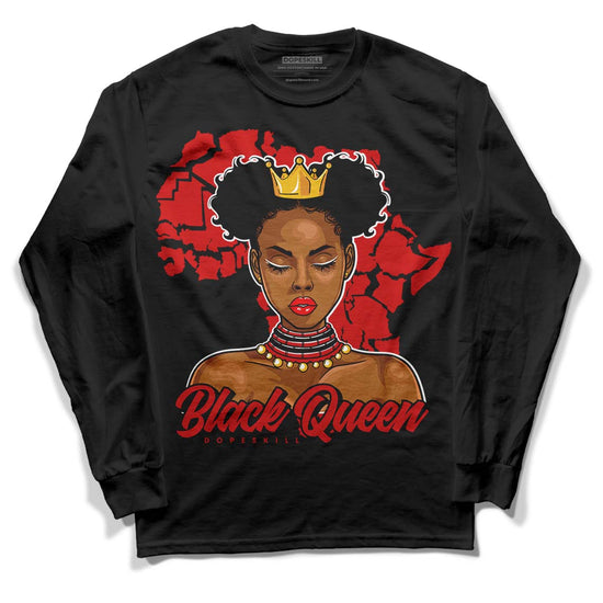 Jordan 1 Retro Low "Black Toe" DopeSkill Long Sleeve T-Shirt Black Queen Graphic Streetwear - Black