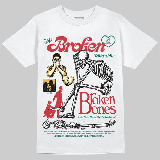 Jordan 3 Mexico 'El Vuelo' DopeSkill T-Shirt Broken Bones Graphic Streetwear - White