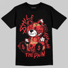 Jordan 4 GS “Black/Infrared 23” DopeSkill T-Shirt Smile Through The Pain Graphic Streetwear - Black