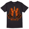 Jordan 12 Retro Brilliant Orange DopeSkill T-Shirt Breathe Graphic Streetwear - Black