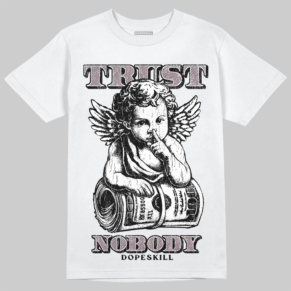 Jordan 4 Retro Valentine's Day (2026) (GS) DopeSkill T-Shirt Trust Nobody Graphic Streetwear - White