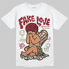 SB Dunk Low “Dark Team Red/Olive Flak” DopeSkill T-Shirt False Love Graphic Streetwear - White 