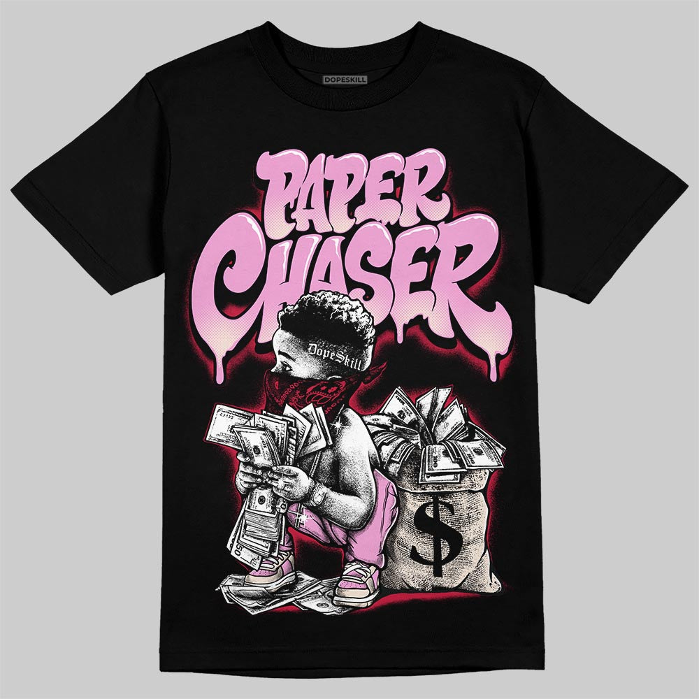 Jordan 1 Low “Pink Pack” DopeSkill T-Shirt Paper Chaser Boy Graphic Streetwear - Black