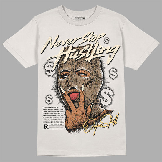 Jordan 5 SE “Sail” DopeSkill Sand T-shirt Never Stop Hustling Graphic Streetwear