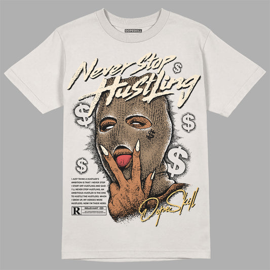 Jordan 5 SE “Sail” DopeSkill Sand T-shirt Never Stop Hustling Graphic Streetwear