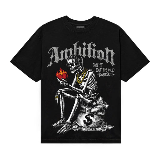 Grey Sneakers DopeSkill T-Shirt Ambition Graphic Streetwear - Black