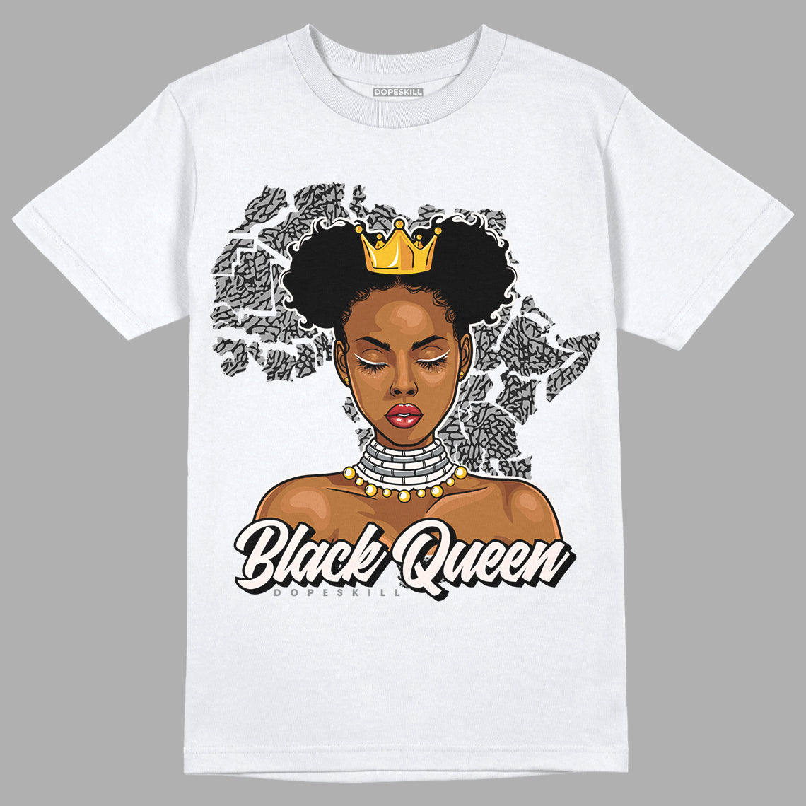 Jordan 3 GS Hide N’ Sneak DopeSkill T-Shirt Black Queen Graphic Streetwear - White