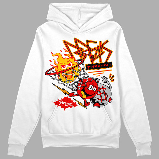 Jordan 12 “Cherry” DopeSkill Hoodie Sweatshirt Break Through Graphic Streetwear - White