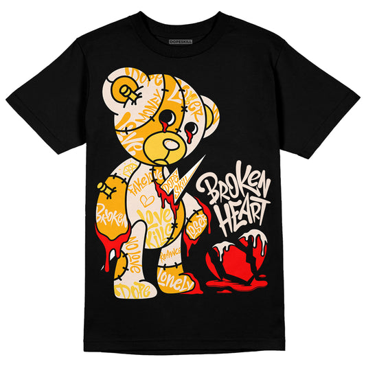 Jordan 4 "Sail" DopeSkill T-Shirt Broken Heart Graphic Streetwear - Black