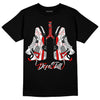 Jordan 4 Retro Red Cement DopeSkill T-Shirt Breathe Graphic Streetwear - Black