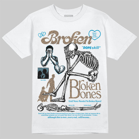 Jordan 3 GS “We Outside” DopeSkill T-Shirt Broken Bones Graphic Streetwear - White