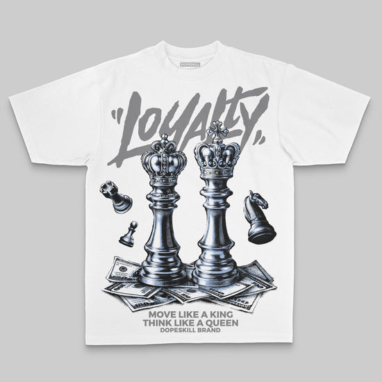 Grey Sneakers Oversize Print 'Loyalty' DopeSkill Graphic T-shirt Streetwear - White