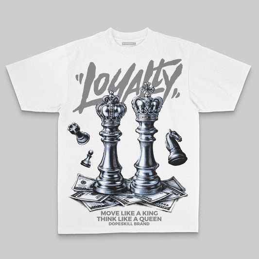 Grey Sneakers Oversize Print 'Loyalty' DopeSkill Graphic T-shirt Streetwear - White