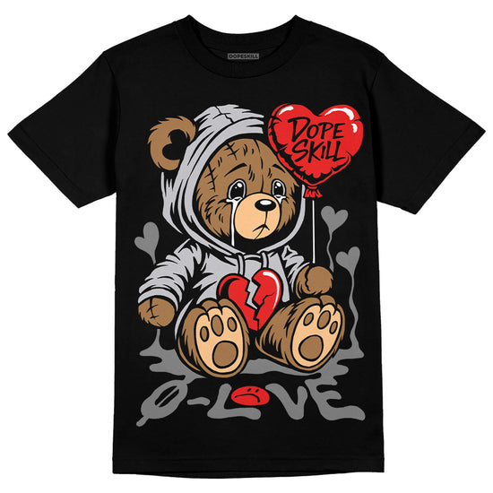 Grey Sneakers DopeSkill T-Shirt Broken Bear Graphic Streetwear - Black