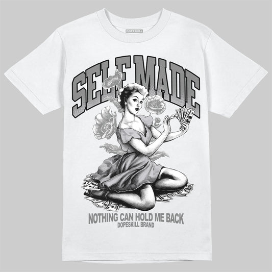 Grey Sneakers DopeSkill T-Shirt Self Made Graphic Streetwear - White 