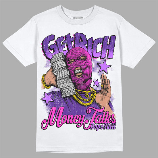 PURPLE Sneakers DopeSkill T-Shirt Get Rich Graphic Streetwear - White