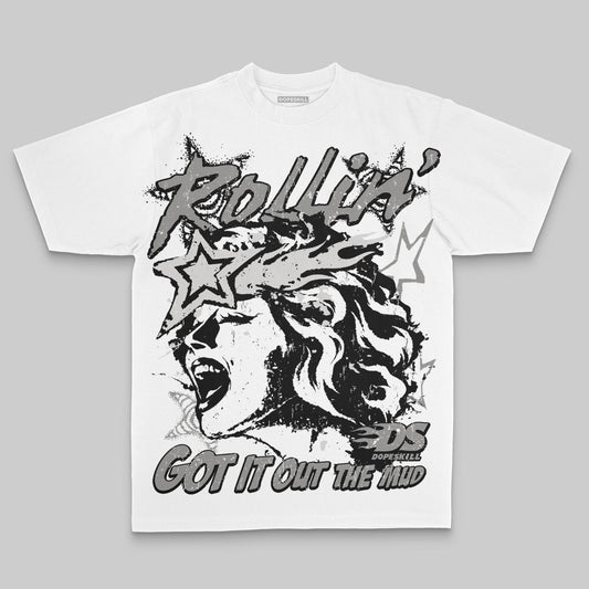 Grey Oversize Print Got It Out The Mud DopeSkill Graphic Premium T-shirt Streetwear - White
