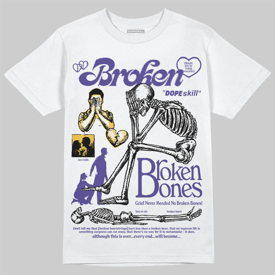 Kobe 8 Protro "Lakers Home" DopeSkill T-Shirt Broken Bones Graphic Streetwear - White