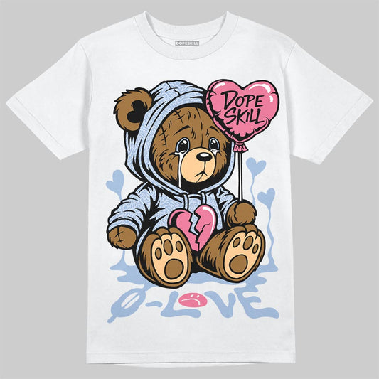 Jordan 3 GS “Denim/Pink Glow” DopeSkill T-Shirt Broken Bear Graphic Streetwear - White 
