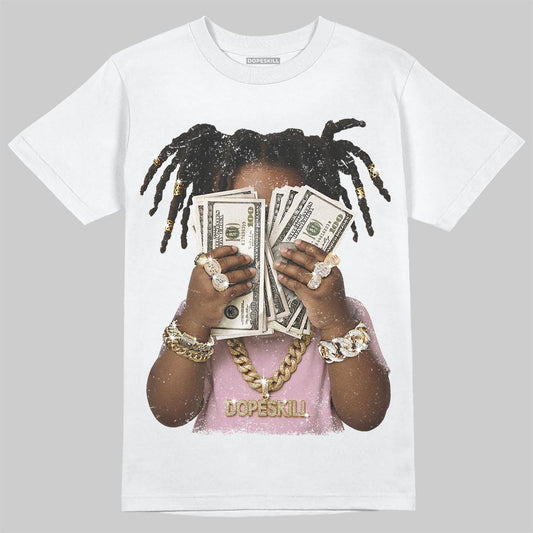 Dunk Low LX Pink Foam DopeSkill T-Shirt Rich Youth Graphic Streetwear - White