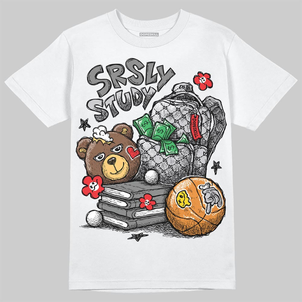 Grey Sneakers DopeSkill T-Shirt SRSLY Study Graphic Streetwear - White 