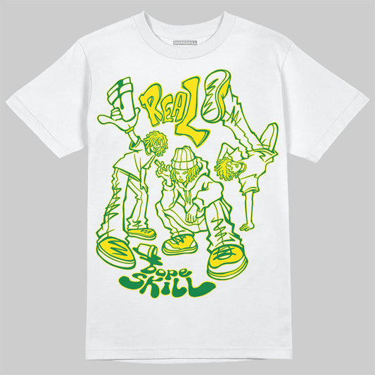 Dunk Low Reverse Brazil DopeSkill T-Shirt Real Y2K Players Graphic Streetwear - White