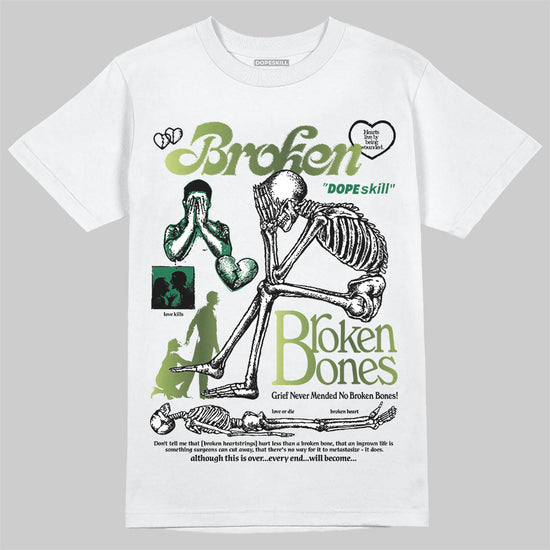 Foamposite Pro 'Pine Green' DopeSkill T-Shirt Broken Bones Graphic Streetwear - White