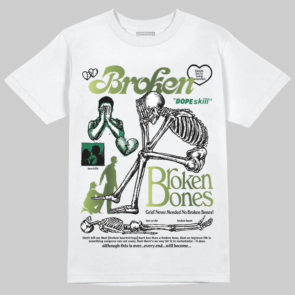 Foamposite Pro 'Pine Green' DopeSkill T-Shirt Broken Bones Graphic Streetwear - White