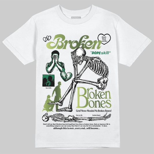 Foamposite Pro 'Pine Green' DopeSkill T-Shirt Broken Bones Graphic Streetwear - White